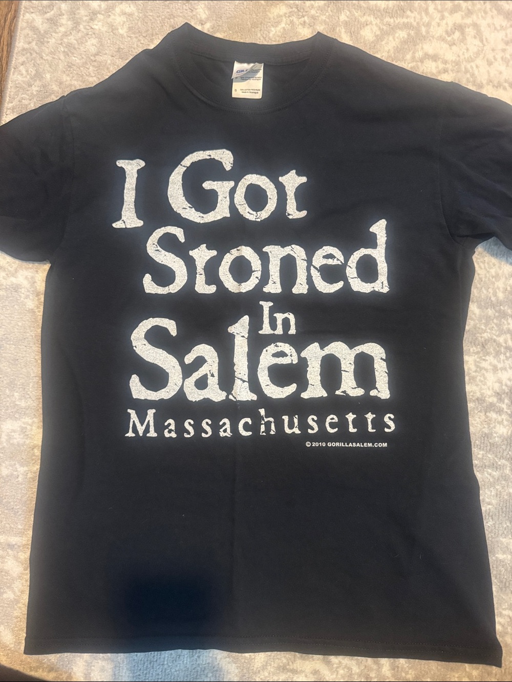 I Got Stoned In Salem Graphic Tee - Black